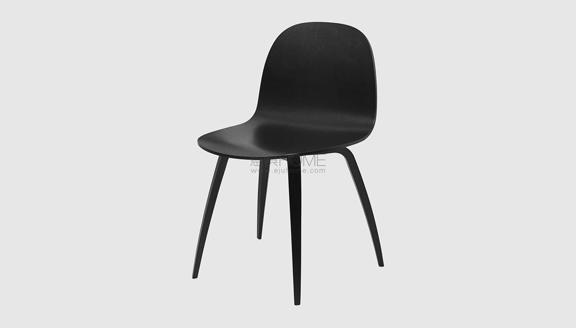 2D Dining Chair - Un-upholstered - Wood Base椅子