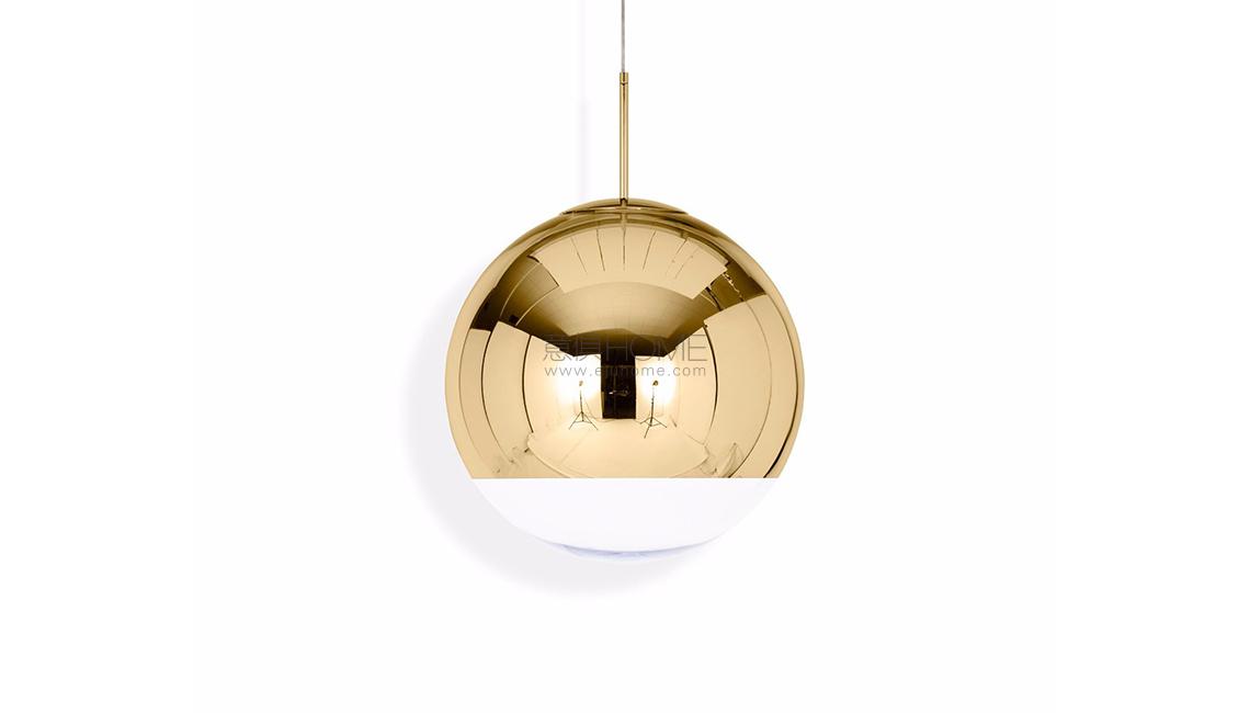 MIRROR BALL PENDANT GOLD 50CM吊灯