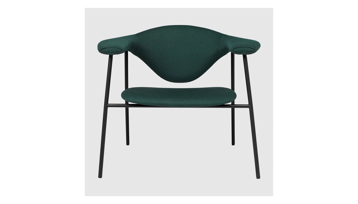 Masculo Lounge Chair - Fully Upholstered, 4-leg休闲椅